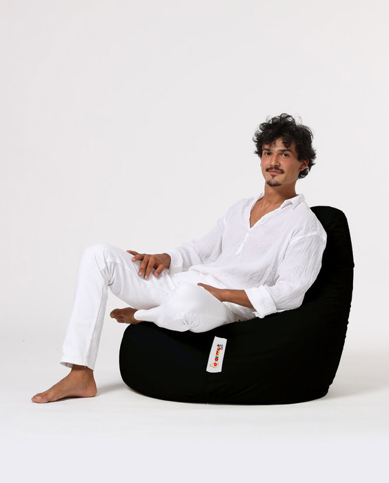 Atelier Del Sofa Drop L Saco de judías para jardín Negro